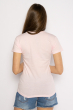 Стильная летняя футболка с надписями 600F019 светло-розовый