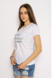 Стильная летняя футболка с надписями 600F019 белый