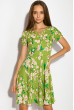 Платье женское в цветочек 964K021 зеленый