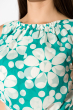 Платье женское с крупными цветами 964K022 бирюзовый