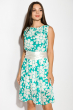 Платье женское с крупными цветами 964K022 бирюзовый