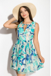 Воздушное женское платье 964K023 бирюзово-синий