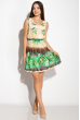 Нежное женское платье 964K026 бежево-зеленый