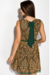 Платье женское с свободной юбкой 964K029 бежево-зеленый