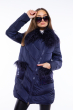 Теплая женская курткас пайетками 120PSKL5068 темно-синий