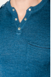 Джемпер мужской с кнопками на вырезе 50PD485 синий меланж