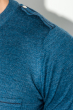 Джемпер мужской с кнопками на вырезе 50PD485 синий меланж