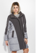 Пальто женское двухфактурное, стройный силуэт 69PD1056 графит