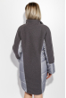 Пальто женское двухфактурное, стройный силуэт 69PD1056 графит