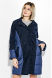 Пальто женское двухфактурное, стройный силуэт 69PD1056 темно-синий
