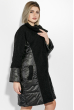 Пальто женское двухфактурное, стройный силуэт 69PD1056 черный