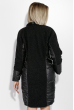 Пальто женское двухфактурное, стройный силуэт 69PD1056 черный