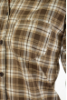 Рубашка женская с рукавами 3/4 11P402 коричнево-молочный