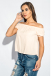 Блуза женская со спущенными плечами 266F011 персиковый