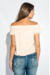 Блуза женская со спущенными плечами 266F011 персиковый
