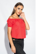 Блуза женская со спущенными плечами 266F011 красный