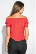 Блуза женская со спущенными плечами 266F011 красный