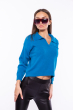 Укороченный стильный свитер 153P60275 темно-бирюзовый