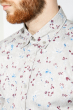 Рубашка мужская цветочный принт 411F001 песочный