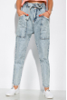 Женские джинсы с очень завышенной посадкой 162P025 синяя варенка