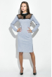 Платье женское с нежным кружевом  78P05052 серый