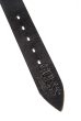 Ремень мужской с серебристой фурнитурой  97P007 черный