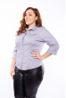 Рубашка женская с классическим воротником 118P005-3 стальной