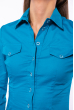 Рубашка женская с классическим воротником 118P005-3 бирюзовый