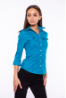 Рубашка женская с классическим воротником 118P005-3 бирюзовый
