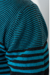 Пуловер мужской комбинация узоров 50PD422 бирюзово-грифельный