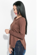 Пуловер женский, однотонный, базовый  122V001-1 коричневый