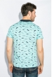 Поло мужское веселый принт 310F003-3 мятный