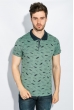 Поло мужское веселый принт 310F003-3 зеленый