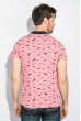 Поло мужское веселый принт 310F003-3 розовый