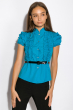 Блуза классическая женская подросток 120P023 голубой