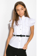 Блуза классическая женская подросток 120P023 белый