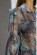Блуза женская с объемными рукавами 118P353 фиолетово-голубой