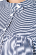 Рубашка женская, свободного покроя 64PD239 сине-белый ,  полоска