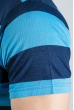 Поло мужское полоски синего 185F158-4 сине-сизый