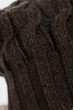 Шапка женская «Бини», вязанная, разнообразие цветов 65PF2087 шоколадный