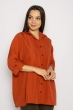 Рубашка женская свободного покроя 632F003-2 кирпичный Рубашка женская свободного покроя 632F003-2 кирпичный