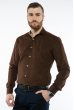 Рубашка мужская с принтом  204P0462 коричневый