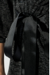 Платье женское с бантиками на боках 69PD1053 черный меланж