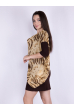 Платье коричнево-бежевое 265P9922-2 коричнево-бежевый