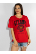 Футболка oversize женская 85F081-3 красная красный