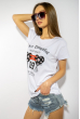 Футболка женская с надписью 85F279 белый