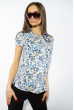 Рубашка женская с короткими рукавами 118P318 бело-синий
