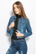 Куртка женская джинсовая укороченная 905K001 светло-синий