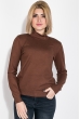 Гольф женский с пуговками на шее 123V003 коричневый
