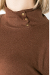 Гольф женский с пуговками на шее 123V003 коричневый